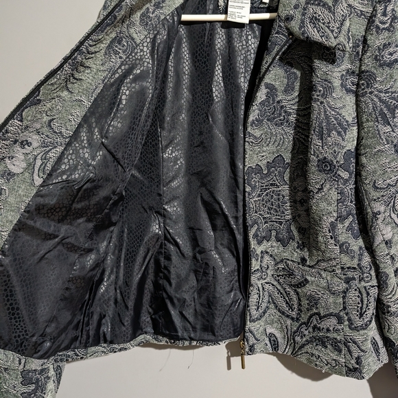 Vintage Lana Lee Tapestry zip up blazer size 14 - Picture 9 of 10